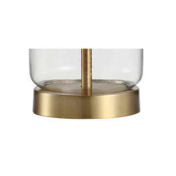 Duncan 20.5" Glass/Metal LED Table Lamp - JONATHAN Y